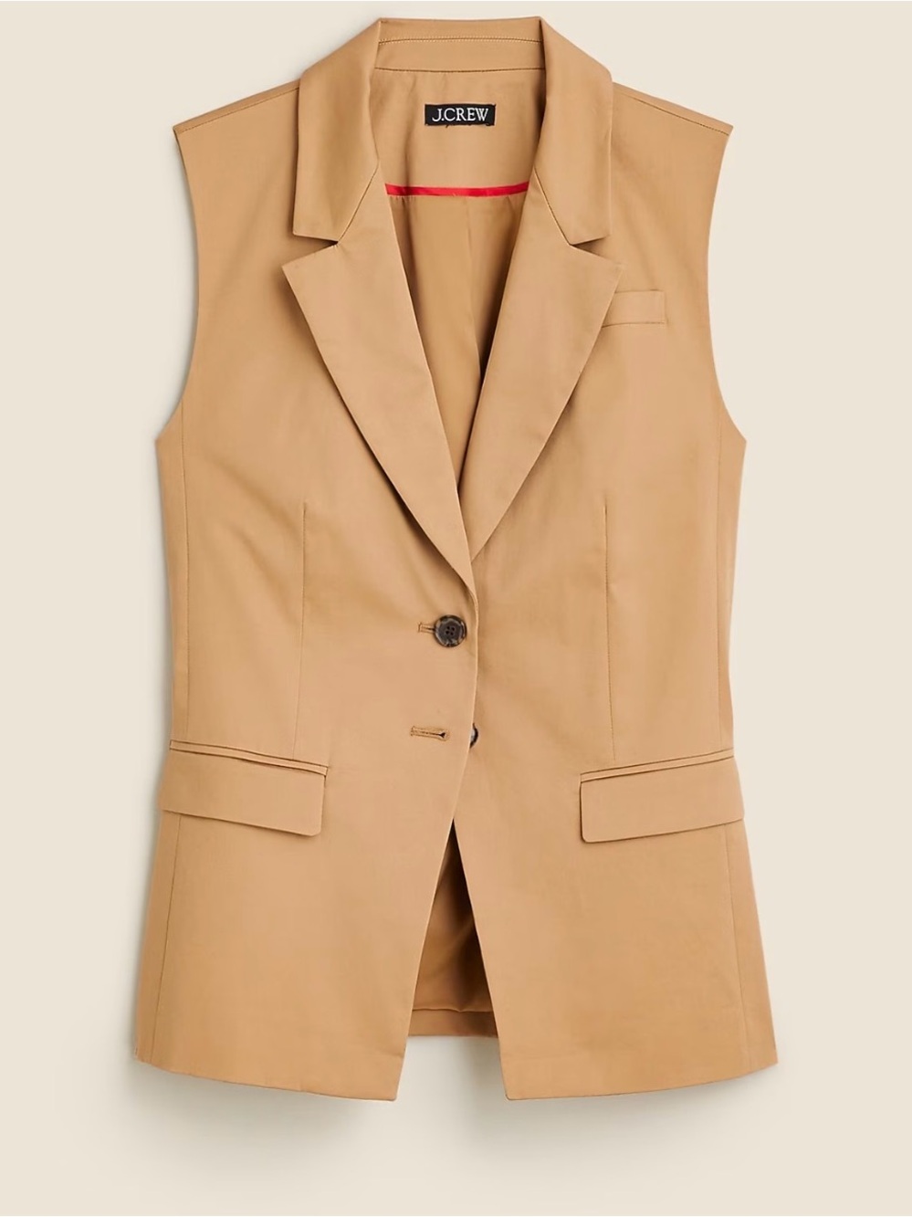 J.Crew Longer Vest in Lightweight Chino